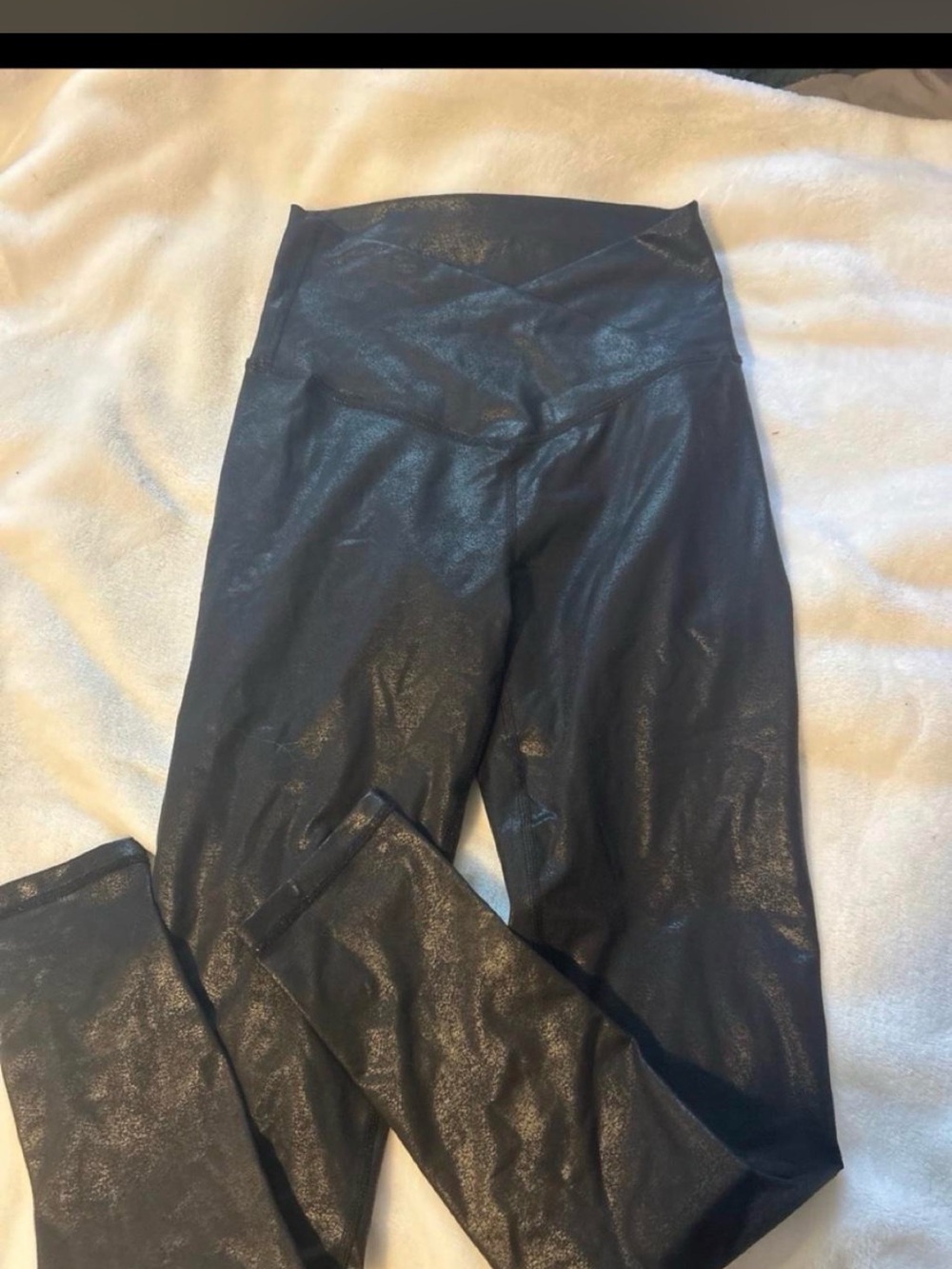 aerie Shimmery Black High-Waist Leggings